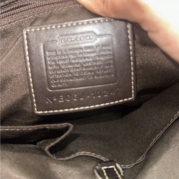 Coach Hamptons Choco Brown Signature C Medium Carryall Tote Bag Satchel - Picture 6 of 6